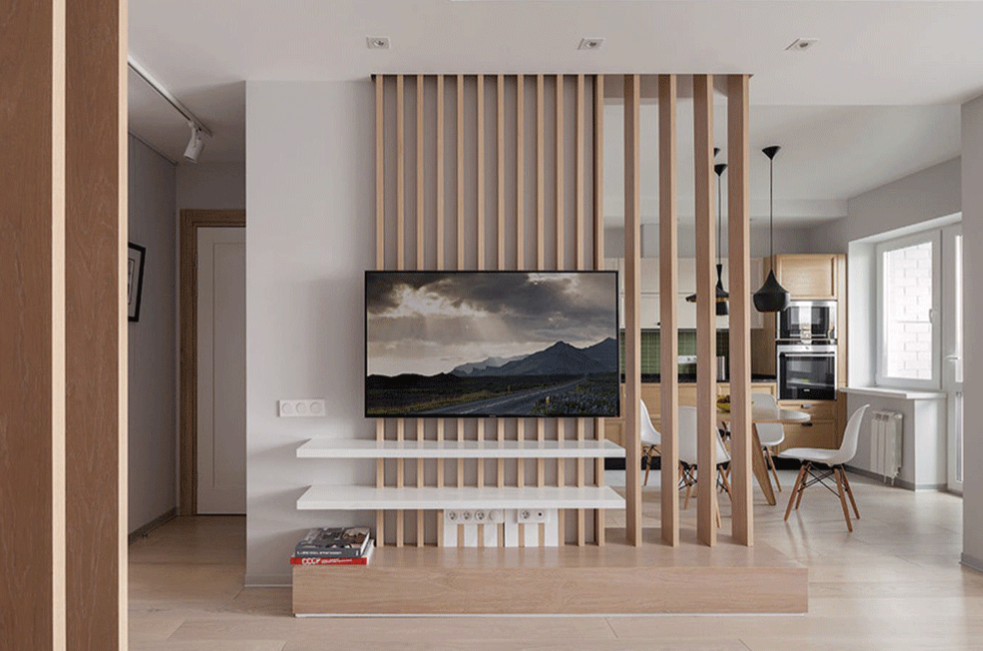 Sử dụng vách ngăn thông minh và gương soi